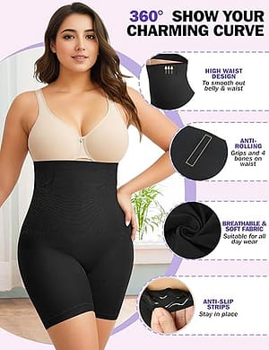 71nREAXSMmL._AC_SY500_ Tummy Control High Waist Shapewear Shorts for Women