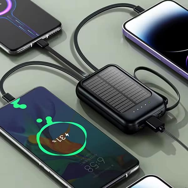 2(1) High Capacity Power bank External Solar Cells 20,000mAh Big Capacity Fast Charging Phones