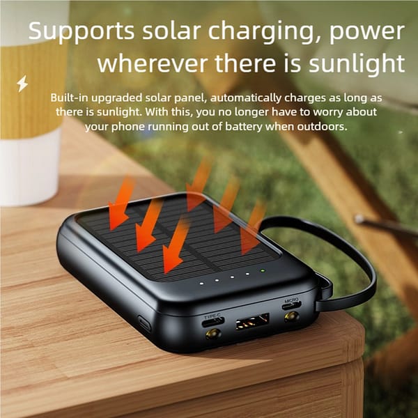 23(1) High Capacity Power bank External Solar Cells 20,000mAh Big Capacity Fast Charging Phones